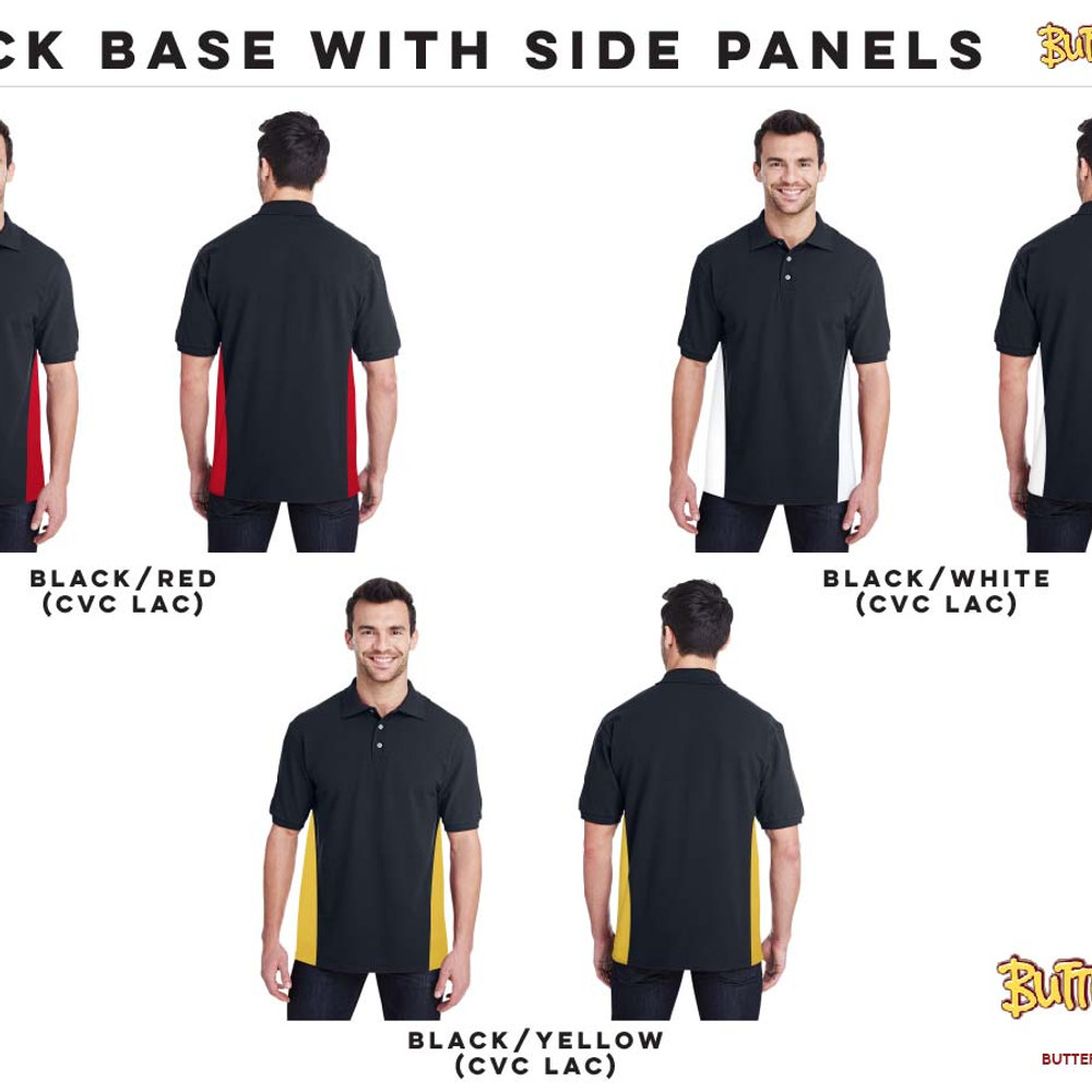 2-toned Honeycomb Cotton Polo Tees (Side Panels), view 3