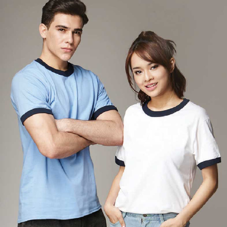 Gildan Adult Ringer Short Sleeved T-shirt 76600 (Cotton) - 180 gsm