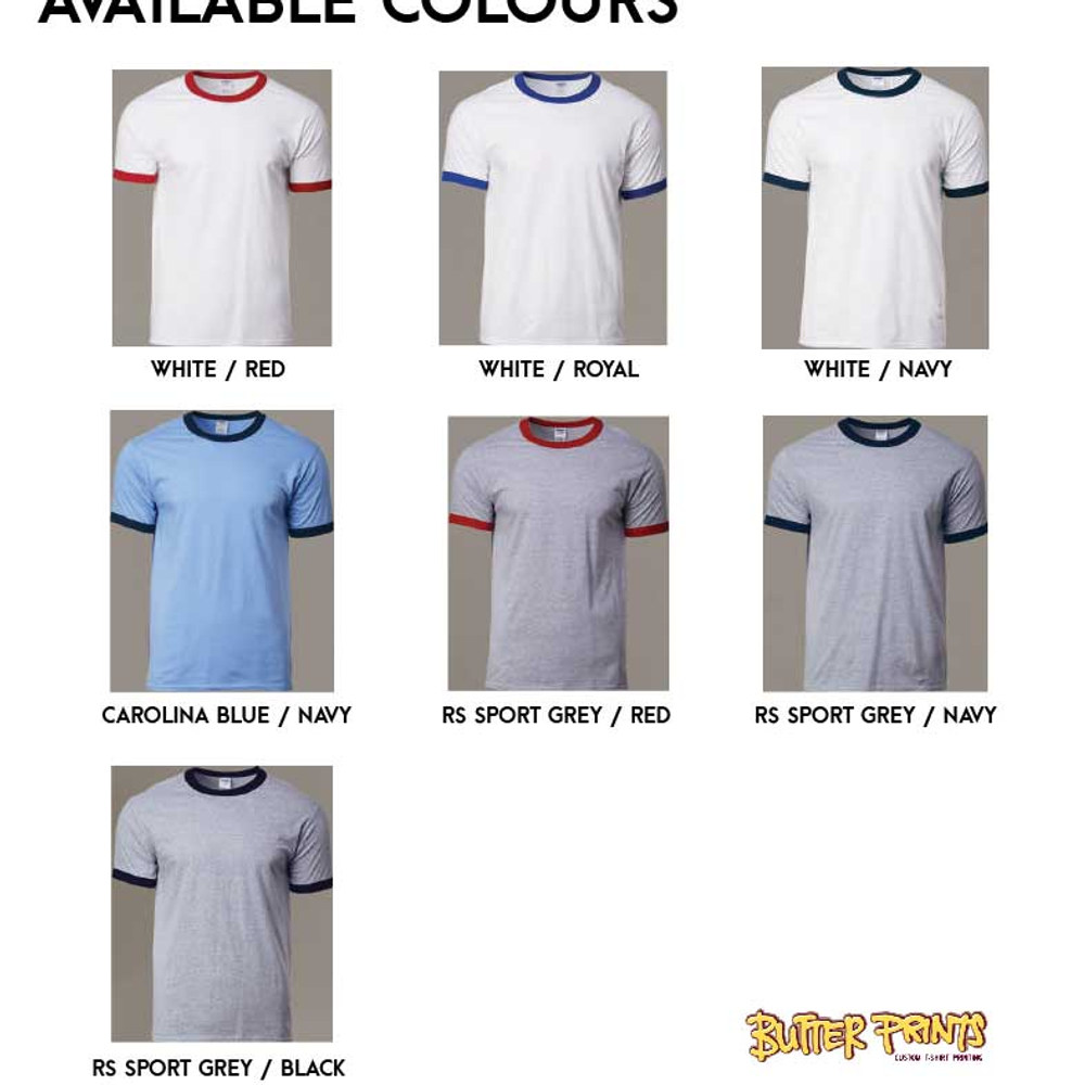 Gildan Adult Ringer Short Sleeved T-shirt 76600 (Cotton) - 180 gsm, view 2
