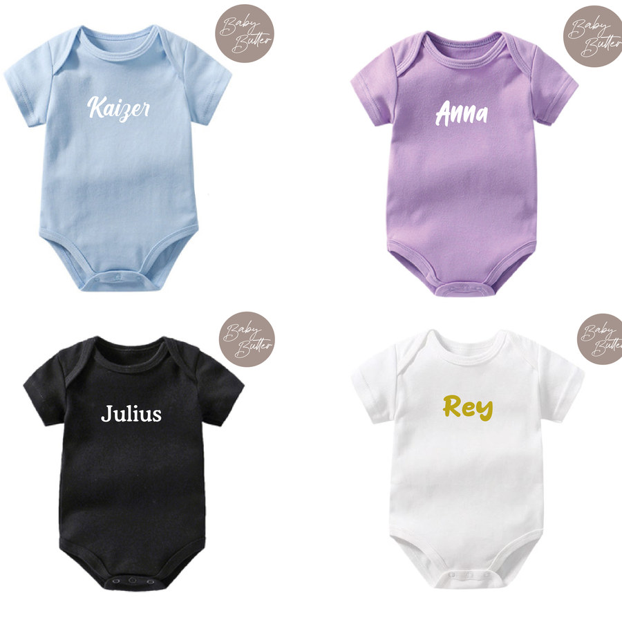Custom Name/Text Print on Baby Romper
