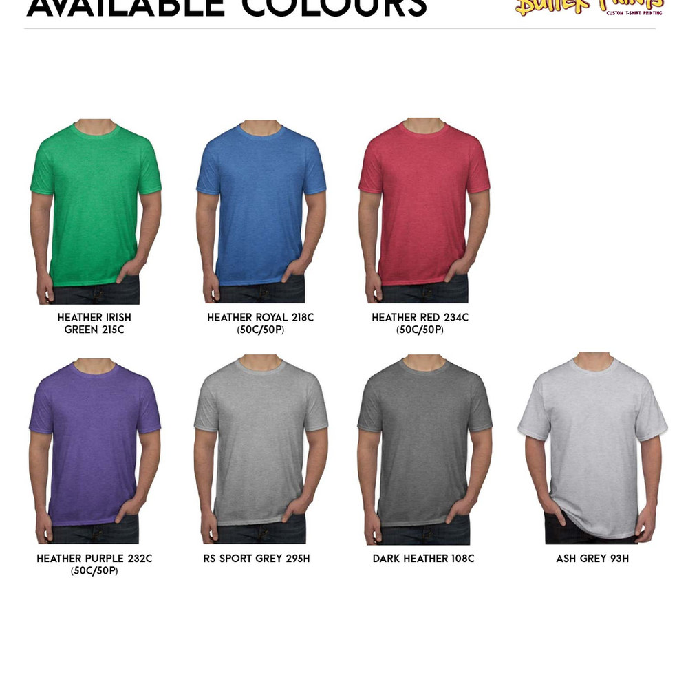 Heather Textured 100% Cotton Tees (Gildan Premium 76000) - 180 gsm, view 2