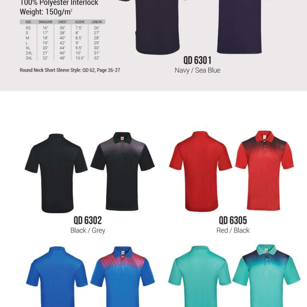 QD63 Drifit Polo Collared T-shirts UNISEX (OS) 150 gsm, view 2